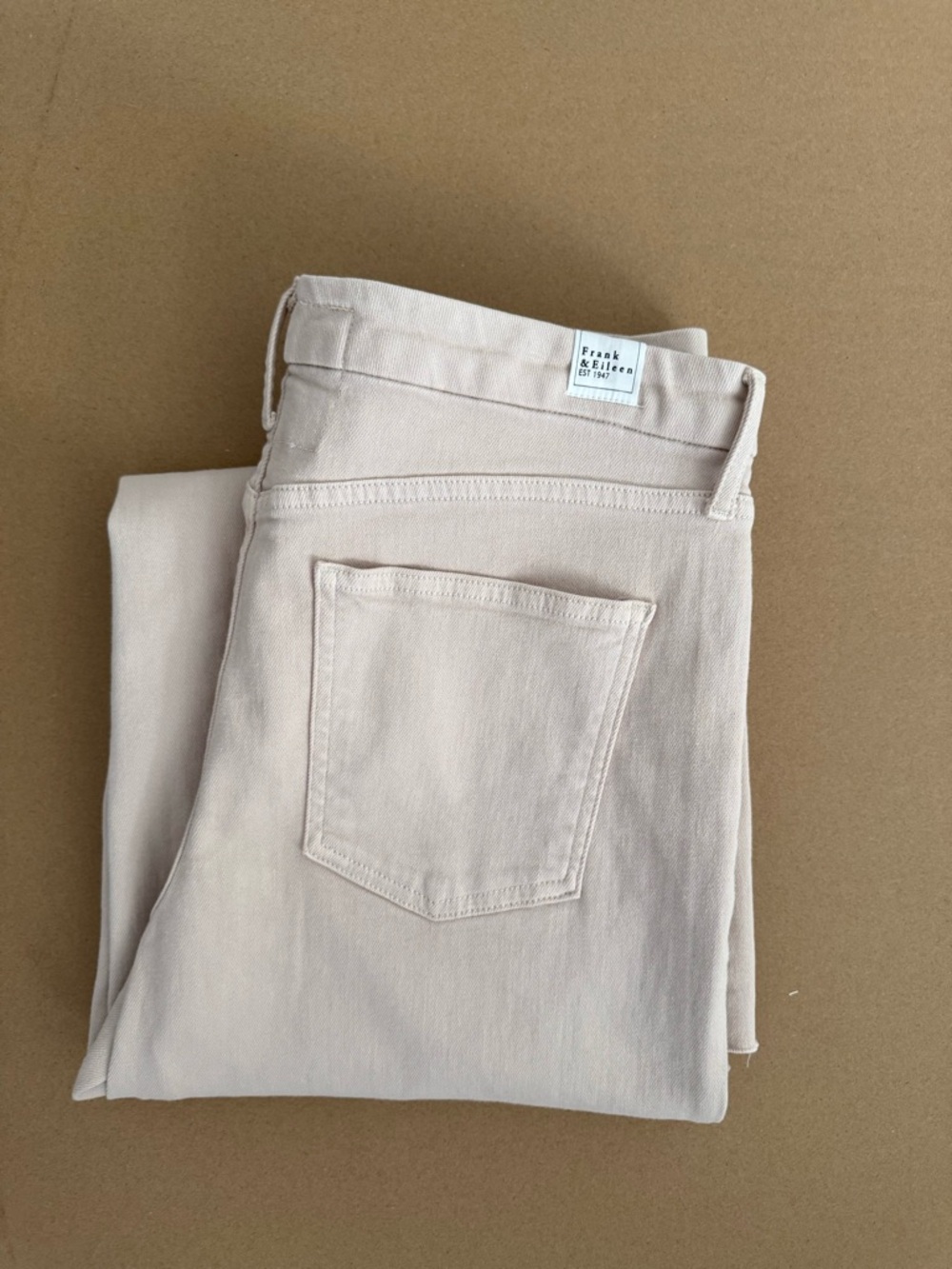 Frank & Eileen Wide-Leg Gaucho Jeans in Sand size 31 Italian dream denim - Picture 10 of 15
